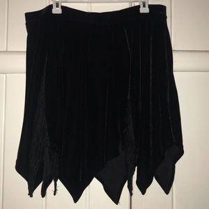 velvet and lace skirt